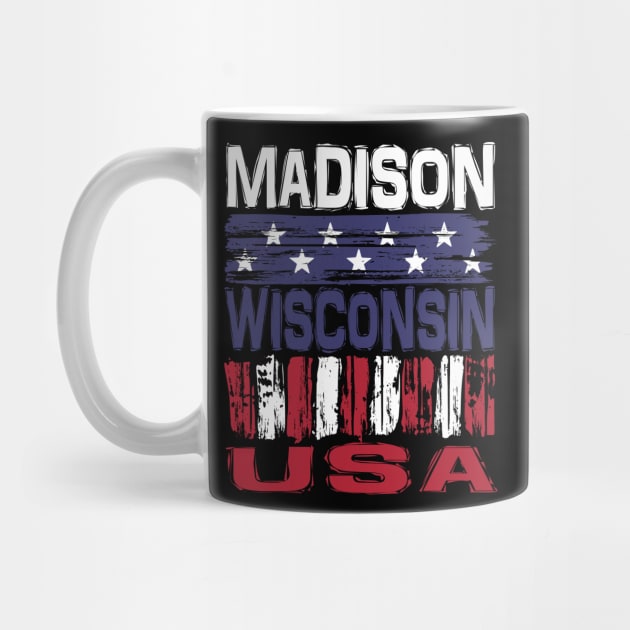 Madison Wisconsin USA T-Shirt by Nerd_art